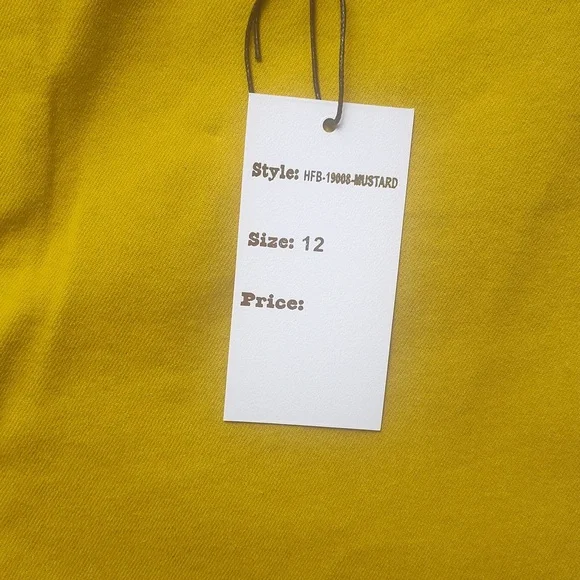 Home Folk Mustard Yellow Wide Flare Women's Pants Size 12 NWT Bell bottom - Picture 5 of 16